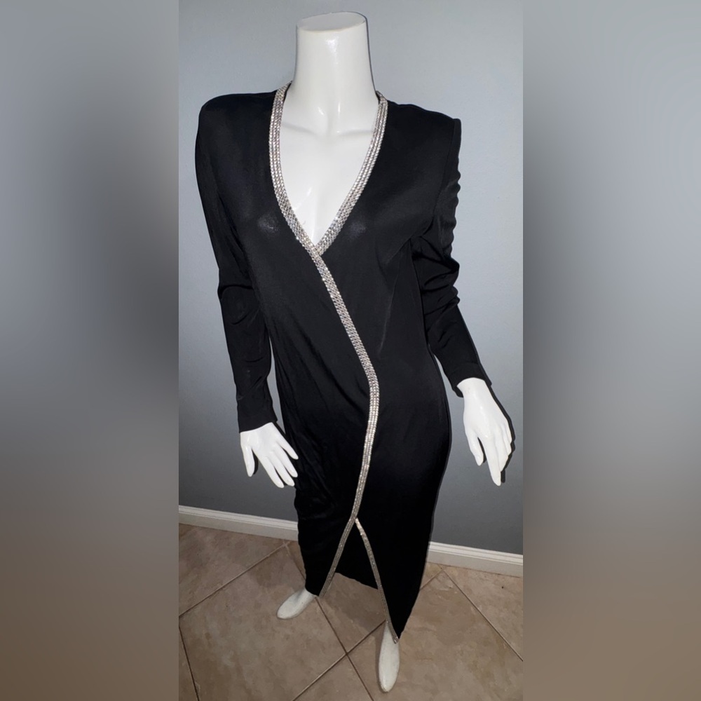 Nicole Bakti Black Dress with Silver Details